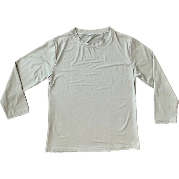 YesStyle | NWOT Green Long Sleeve Crew Neck Shirt | Medium - Picture 1 of 5